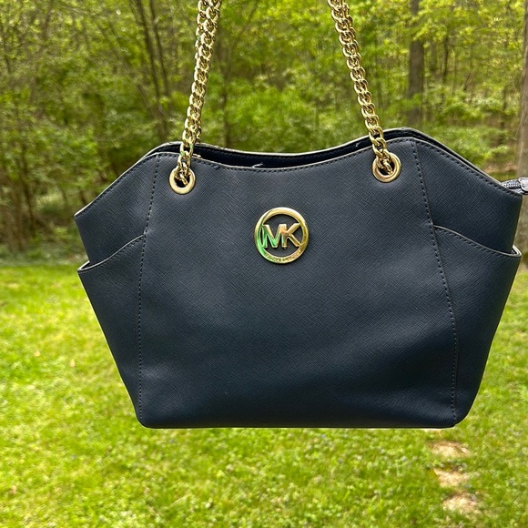 *$3 Start* Michael Kors Navy Blue Tote Bag - Picture 12 of 13